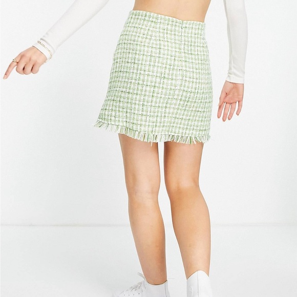 Lime Green tweed skirt - Picture 6 of 7